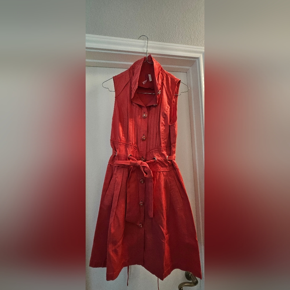 Coral cocktail dress